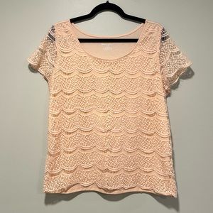 Lane Bryant Lace Front Blouse